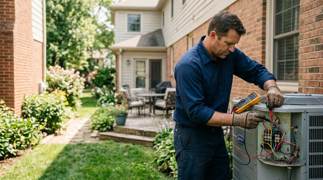 HVAC technician working near Rancho Santa Margarita, CA